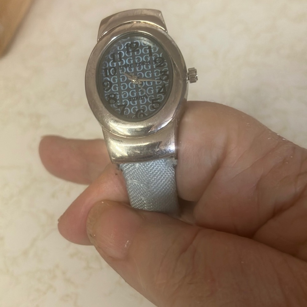 Silver Wearable cuff style Watch as is